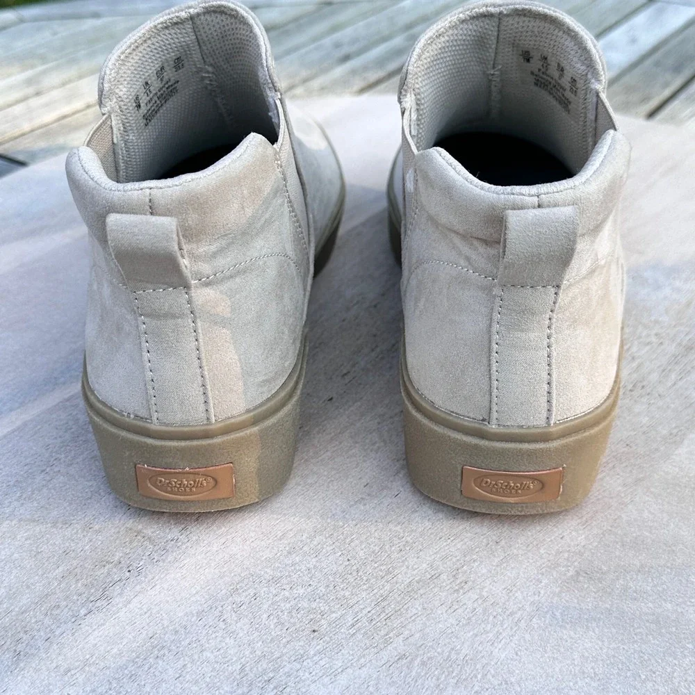 Dr. Scholl's Madison Womens Sneaker Boots Size 7.5 Taupe Microfiber Slip On